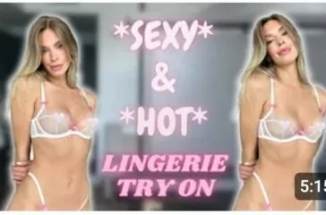 Sophie Lauren Try On transparent lingerie